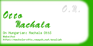 otto machala business card